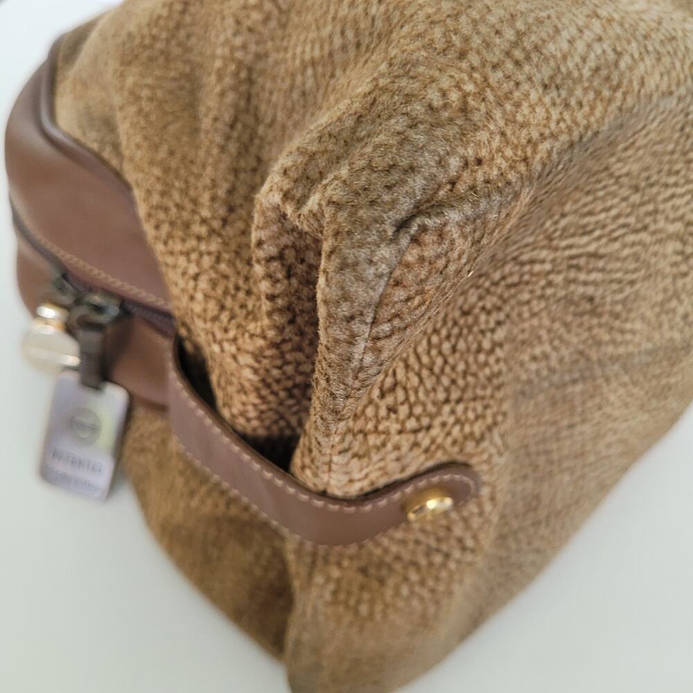 Borbonese Redwall Quail Pattern Suede Leather Dom… - image 8